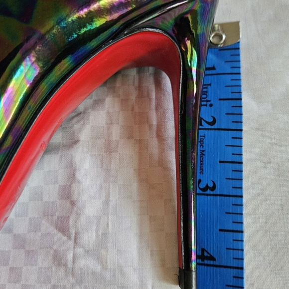 New Christian Louboutin Multicolor Metallic Patent Leather Pumps Heels Size 7.5 - Picture 15 of 15